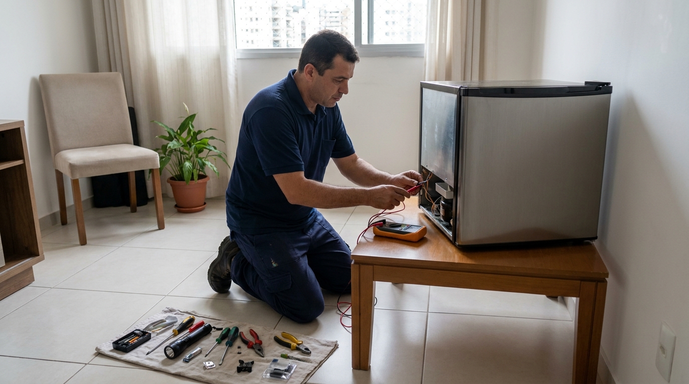 Técnico de conserto de frigobar em residência em Manaus‑AM